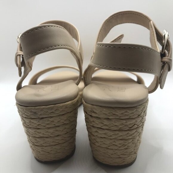 Naturalizer Women's Stella Wedge Espadrille Platform Sandal Beige Multi Size 8W - Picture 9 of 11